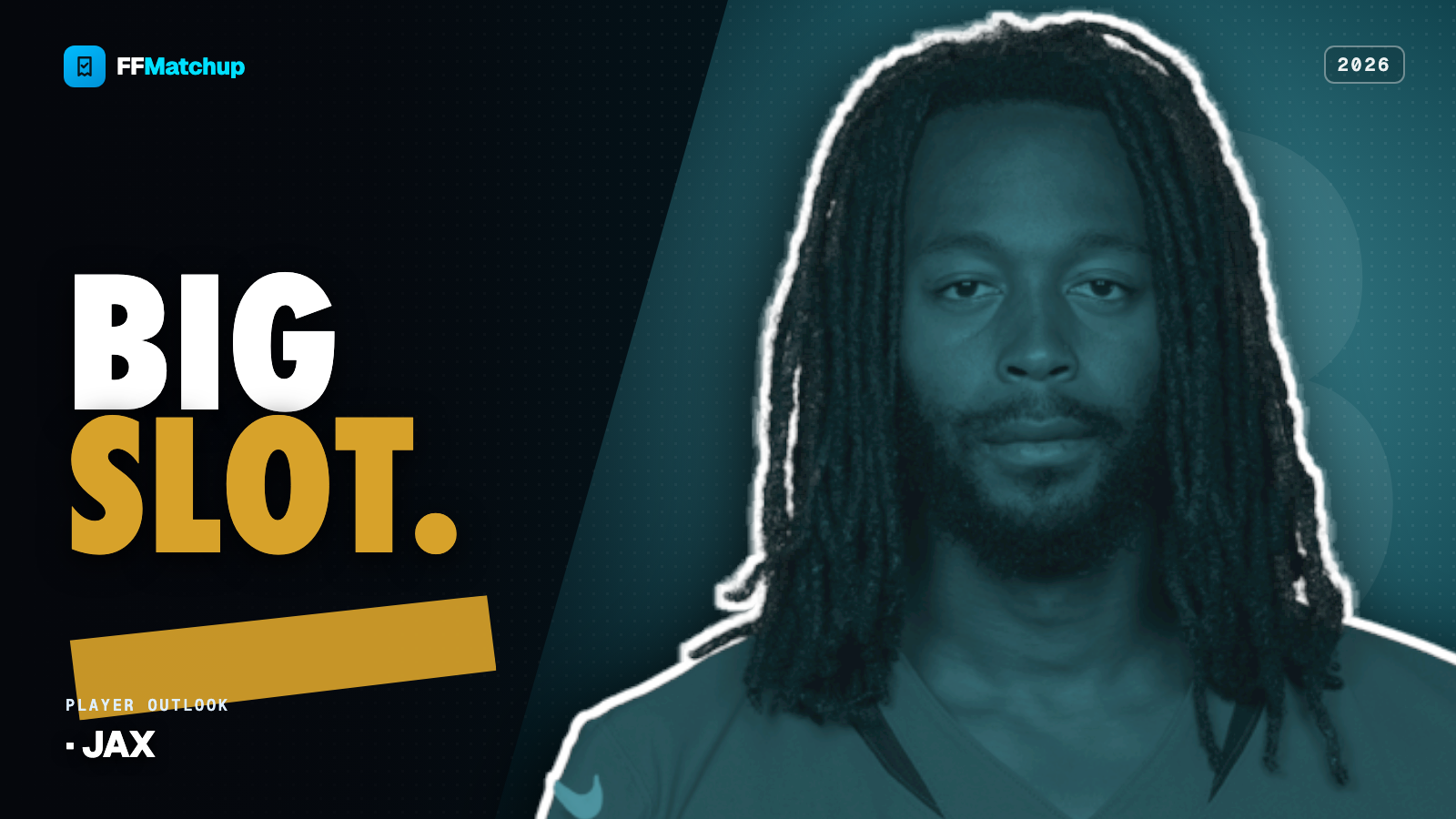 FFMatchup 2026 player graphic for Jakobi Meyers of the Jacksonville Jaguars.