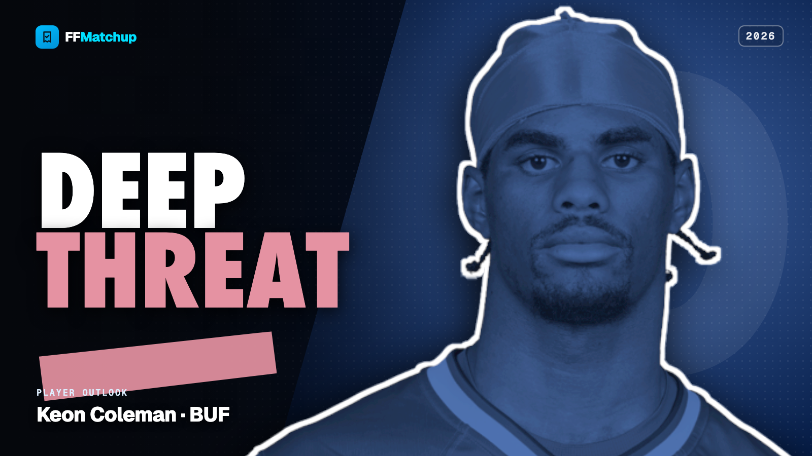 FFMatchup player outlook card for Keon Coleman of the Buffalo Bills.