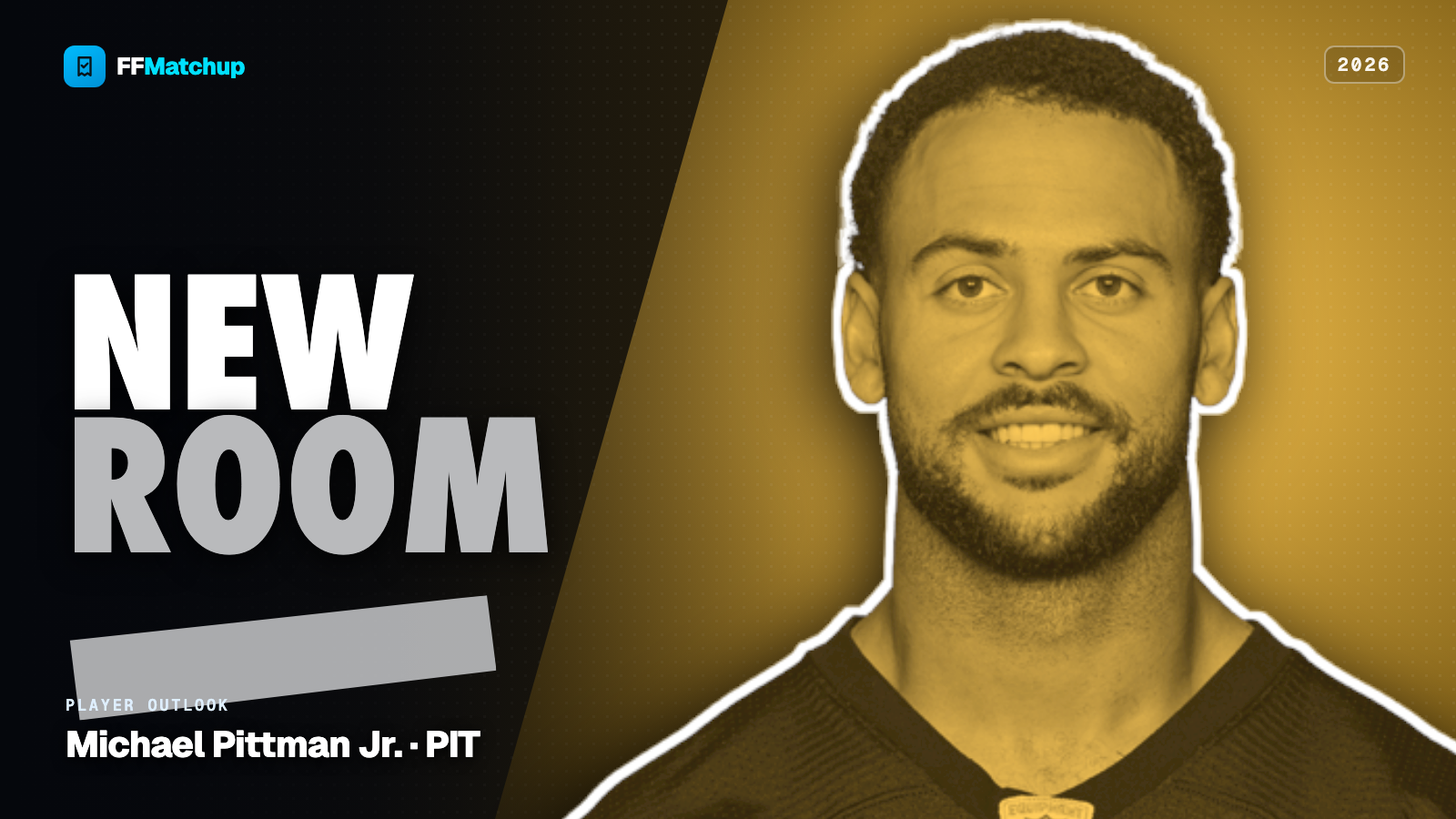 FFMatchup player outlook card for Michael Pittman Jr. of the Pittsburgh Steelers.