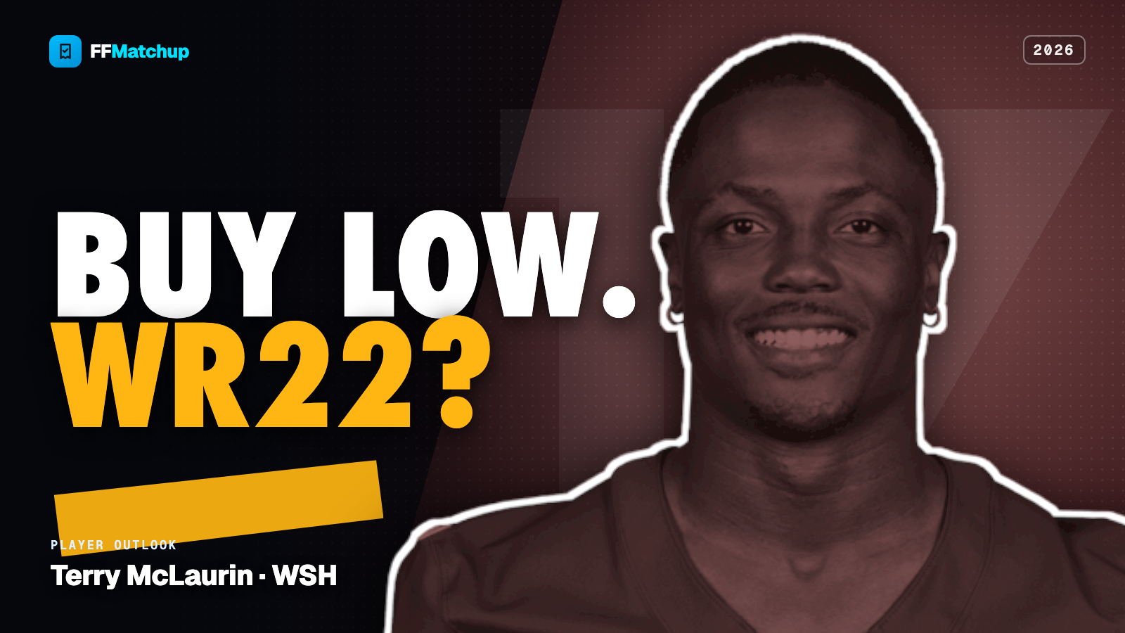 FFMatchup 2026 player graphic for Terry McLaurin of the Washington Commanders.